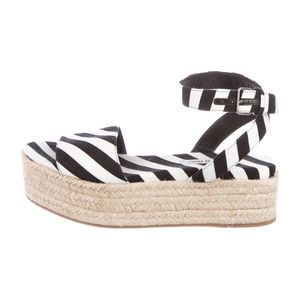 MIU MIU Platform Sandals Espadrilles Size EU 37.5